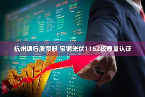 杭州银行股票股 宝钢光伏1162板质量认证