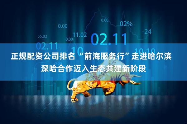 正规配资公司排名 “前海服务行”走进哈尔滨  深哈合作迈入生态共建新阶段